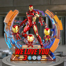 Load image into Gallery viewer, We Love You 3000: Iron Dad Plaque - Personalized Gift for Dad, Grandpa, and Superheroes Shaped Plaques PopCulturePrints
