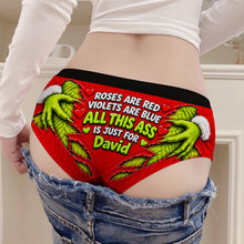 Load image into Gallery viewer, Roses Are Red, Violets Are Blue – Custom Naughty Heart Women's Briefs - Perfect Personalized Gift for Her Boxer Briefs PopCulturePrints

