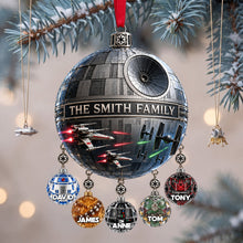 Load image into Gallery viewer, “Celebrate the Galaxy This Christmas!” - Personalized Sci-Fi Space Christmas Ornament - Custom Gift for Family and Friends Ornament PopCulturePrints
