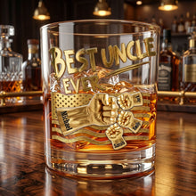 Load image into Gallery viewer, “Best Uncle Ever” - Custom Power Fist Drinking Glass for Uncles Glass PopCulturePrints
