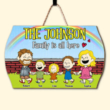 Load image into Gallery viewer, Personalized Family Wood Sign - Hand In Hand Design
