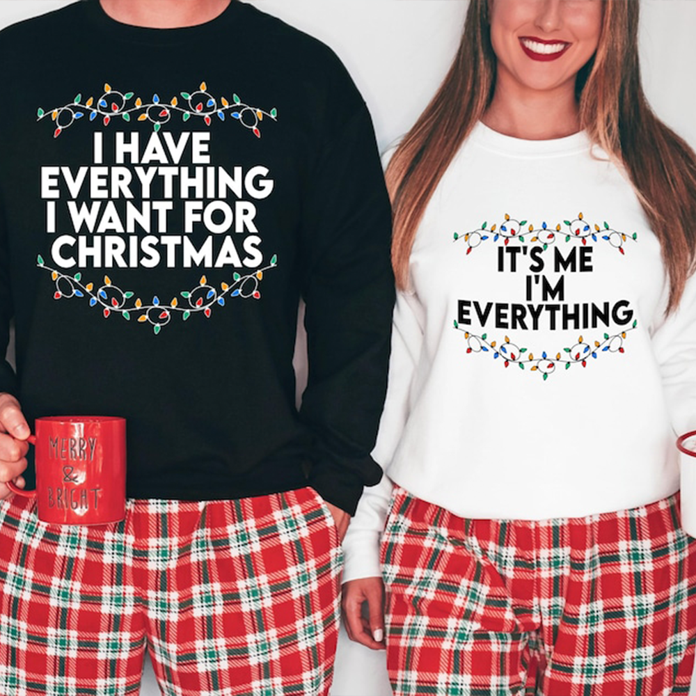 Couple Christmas Sweatshirt Set - Festive & Fun Holiday Wear