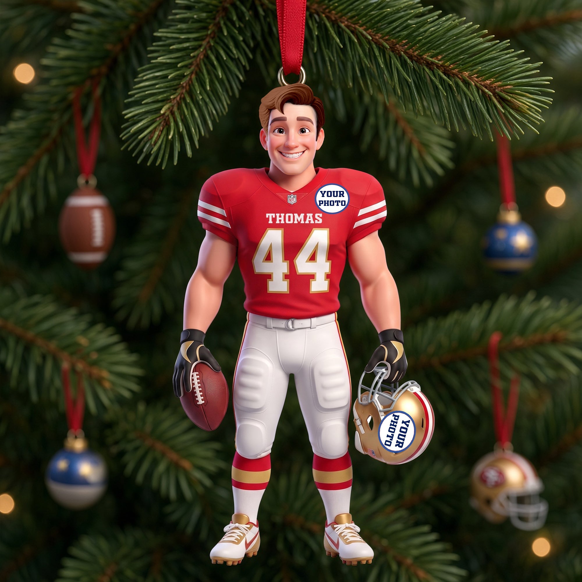 Customize Your Champion: Personalized Athlete Acrylic Ornament - Perfect Christmas Gift for Sports Lovers
