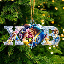 Load image into Gallery viewer, Personalized Beauty and the Beast Ornament - Perfect Christmas Gift | Valentine&#39;s Day Gifts Ornament PopCulturePrints
