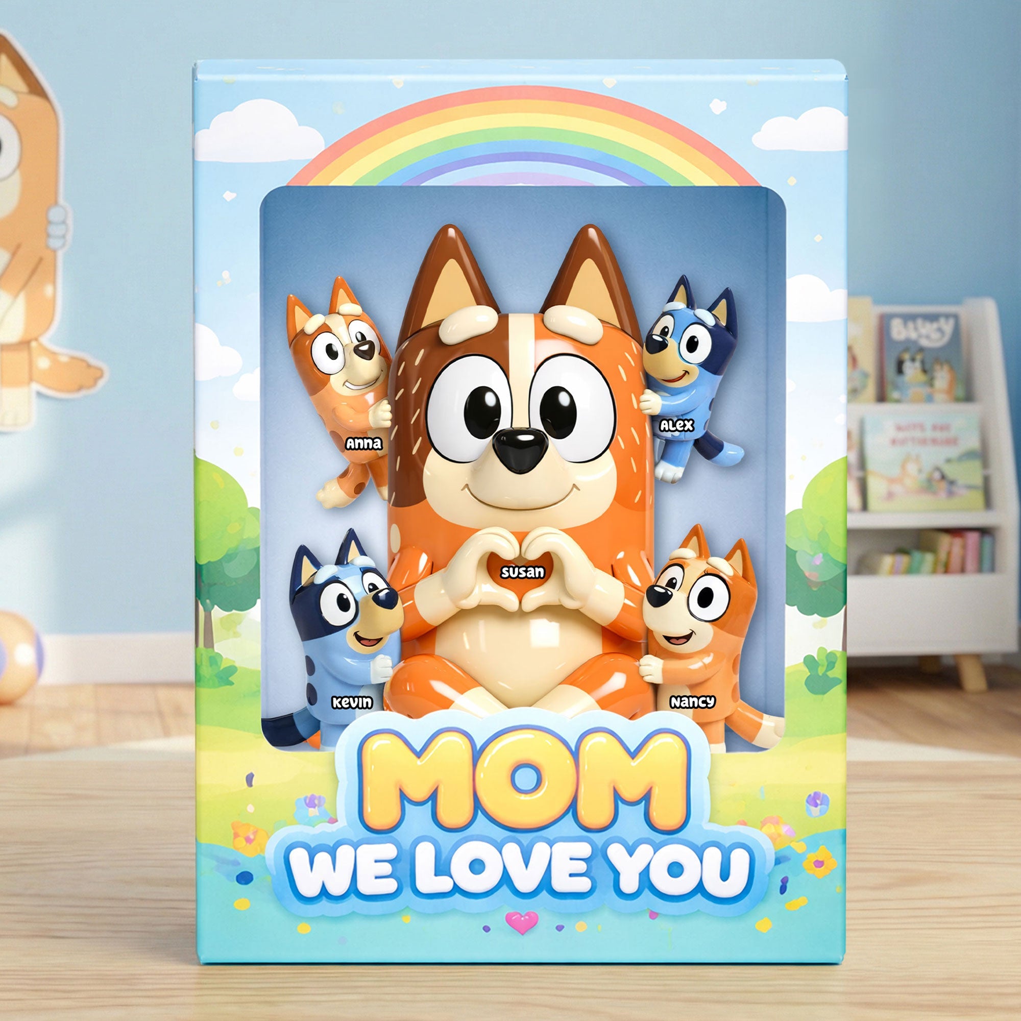 We Love You, Mom! - Personalized Acrylic Plaque for the Perfect Family Gift Shaped Plaques PopCulturePrints
