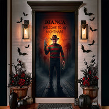 Load image into Gallery viewer, Welcome to My Nightmare - Personalized Horror Character Door Cover Door Covers PopCulturePrints
