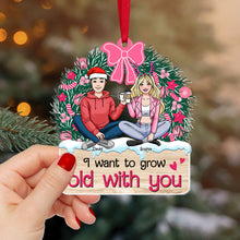 Load image into Gallery viewer, Personalized Couple Christmas Ornament | Grow Old With You Design | Valentine&#39;s Day Gifts Ornament PopCulturePrints
