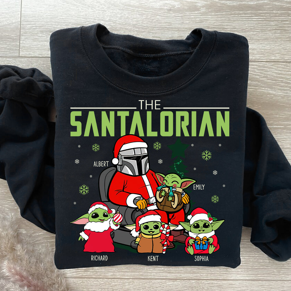 Personalized 'The Santalorian' Family Christmas Hoodie