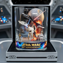 Load image into Gallery viewer, Embrace the Force: Personalized 50th Anniversary Star Wars Round Glass Glass PopCulturePrints
