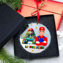 Load image into Gallery viewer, Personalized Movie Fan Christmas Crystal Ornament - A for Alex Ornament PopCulturePrints
