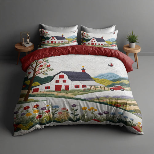 Charming Farm Lover Quilt Bed Set Blanket PopCulturePrints