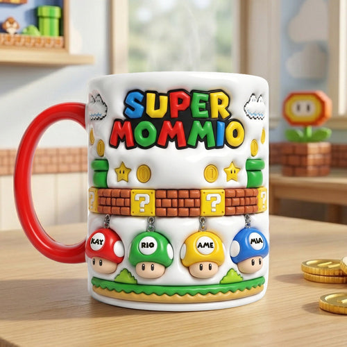 “Super Mom: The Hero of Every Game!” - Personalized Coffee Mug for Moms & Kids - Perfect Mother's Day Gift Coffee Mug PopCulturePrints