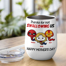 Load image into Gallery viewer, Funny Superhero Mug for Mom - Thanks for Raising Us Coffee Mug PopCulturePrints

