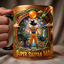Load image into Gallery viewer, “Every Day is an Adventure with Super Saiyan Dad!” - Personalized Coffee Mug for Dads and Granddads Coffee Mug PopCulturePrints

