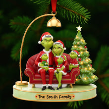 Load image into Gallery viewer, Celebrate Family Joy: Funny Green Family Christmas Ornament - Personalized Gift for Everyone Ornament PopCulturePrints
