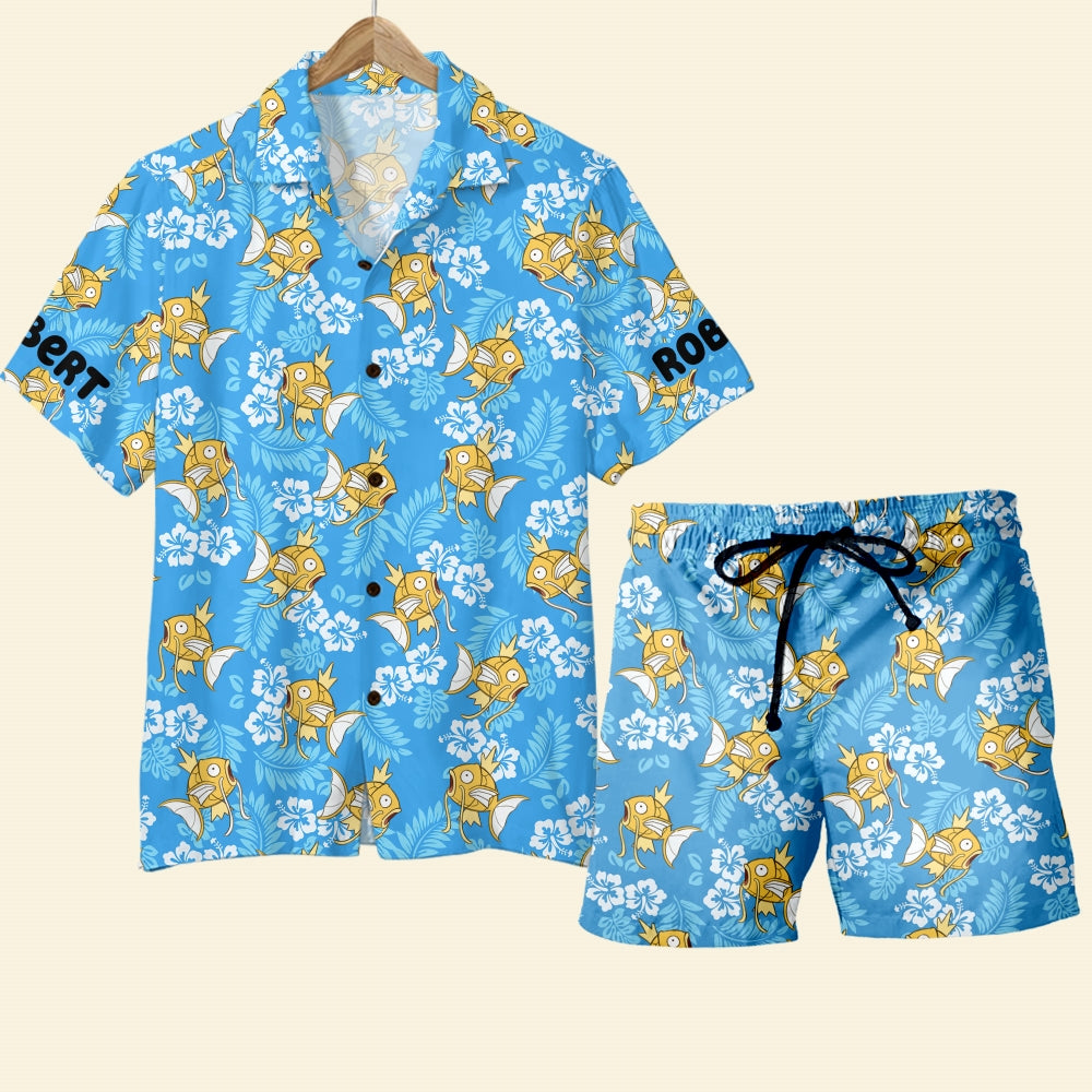 Personalized Hawaiian Set for Gaming Enthusiasts - Vibrant Game Character Design Hawaiian Shirts PopCulturePrints