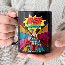 Load image into Gallery viewer, Mom, You Are Our Favorite Superhero - Personalized Black Coffee Mug Coffee Mug PopCulturePrints
