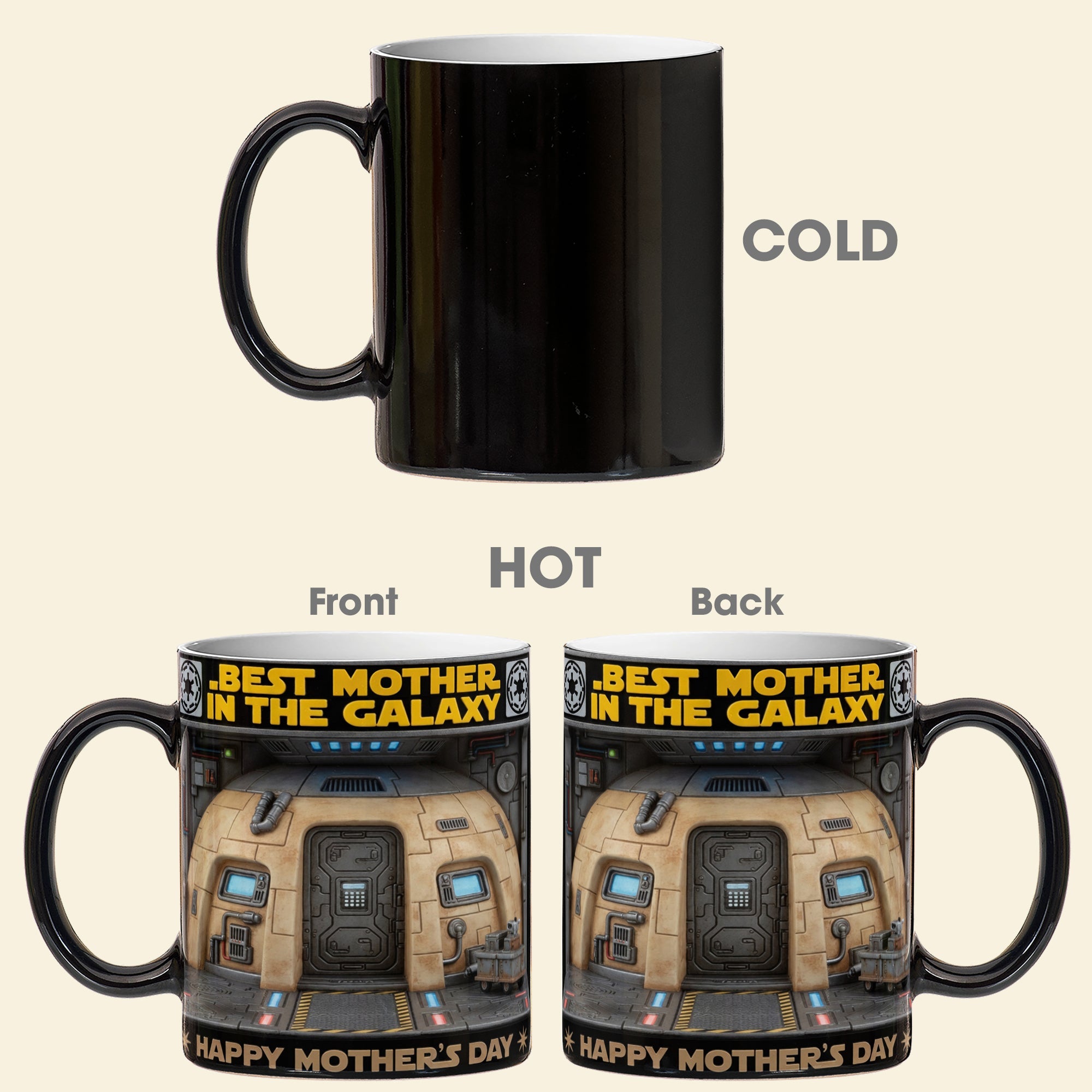 Best Mother in the Galaxy - Personalized Starlight Mom Magic Coffee Mug Coffee Mug PopCulturePrints