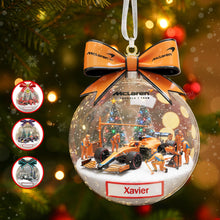Load image into Gallery viewer, “Rev Up Your Holidays” - Personalized Racing Lovers Christmas Ornament Ornament PopCulturePrints
