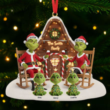 Load image into Gallery viewer, Celebrate Family Togetherness with Our Green Monster Family Ornament - A Personalized Christmas Decoration Ornament PopCulturePrints
