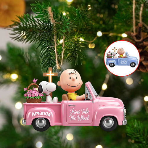 Jesus Take The Wheel - Personalized Christmas Ornament for Christians Ornament PopCulturePrints