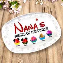 Load image into Gallery viewer, Personalized Nana’s Happiness Resin Plate - Christmas Gift for Family Resin Plate PopCulturePrints
