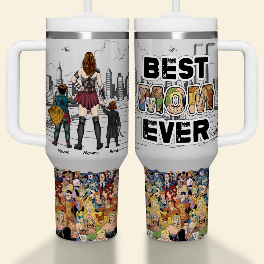 Best Mom Ever - Personalized 40oz Tumbler - Unique Gifts for Mom & Grandma Tumbler Cup PopCulturePrints