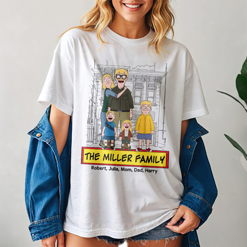 Personalized Cartoon Family Sweatshirt - Custom Family Gift Shirts PopCulturePrints