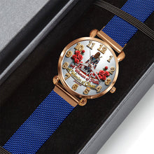 Load image into Gallery viewer, A Child of God – A Woman of Faith, A Warrior of Christ - Personalized Mesh Strap Quartz Watch for Christian Women Quartz Watch PopCulturePrints
