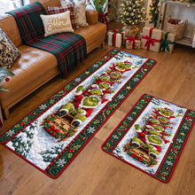 Load image into Gallery viewer, Celebrate Family Joy: Personalized Grinch Sleigh Runner Rug - Unique Christmas Decor Gift for Everyone
