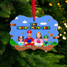 Load image into Gallery viewer, Personalized Super Family Christmas Ornament - Video Game Theme
