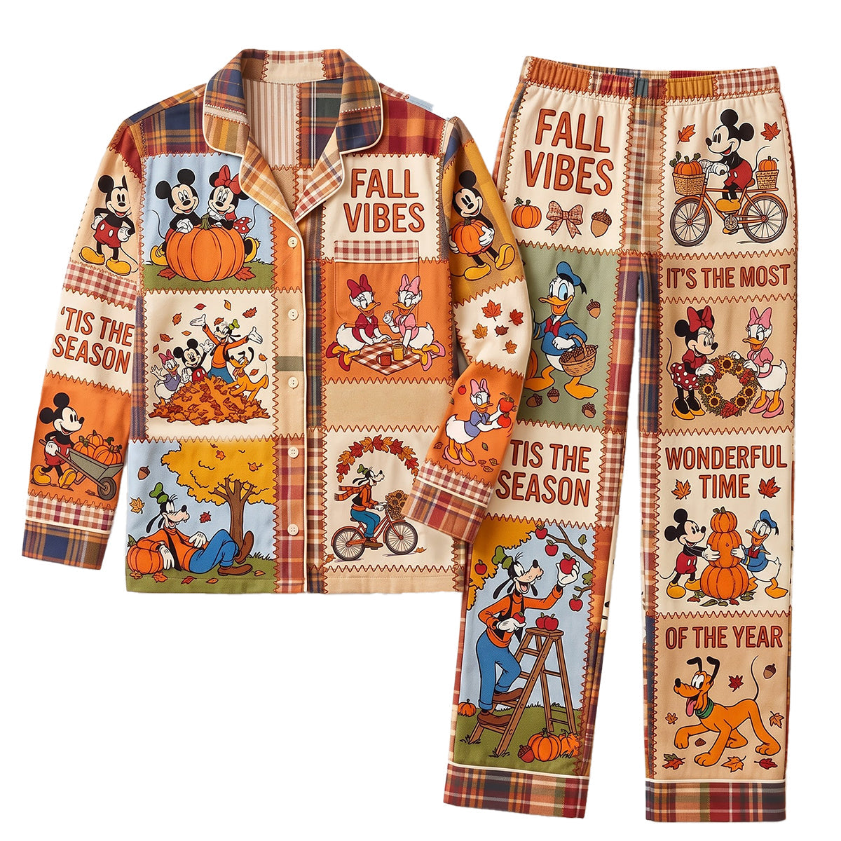“Fall Vibes are Here!” - Beloved Autumn Pajama Set - Personalized Gifts