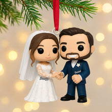 Load image into Gallery viewer, Love Captured: Custom Cartoon Wedding Ornament - Unique Personalized Gift for Couples Ornament PopCulturePrints
