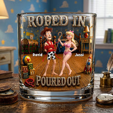 Load image into Gallery viewer, Roped In &amp; Chilling Whiskey Glass - Perfect Personalized Gift for Couples

