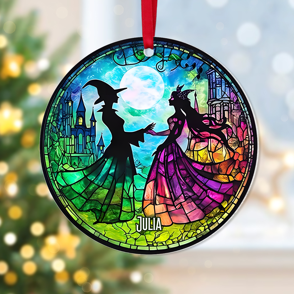 Personalized Besties Christmas Ornament - Magical Witchy Theme Ornament PopCulturePrints