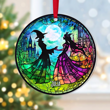 Load image into Gallery viewer, Personalized Besties Christmas Ornament - Magical Witchy Theme Ornament PopCulturePrints
