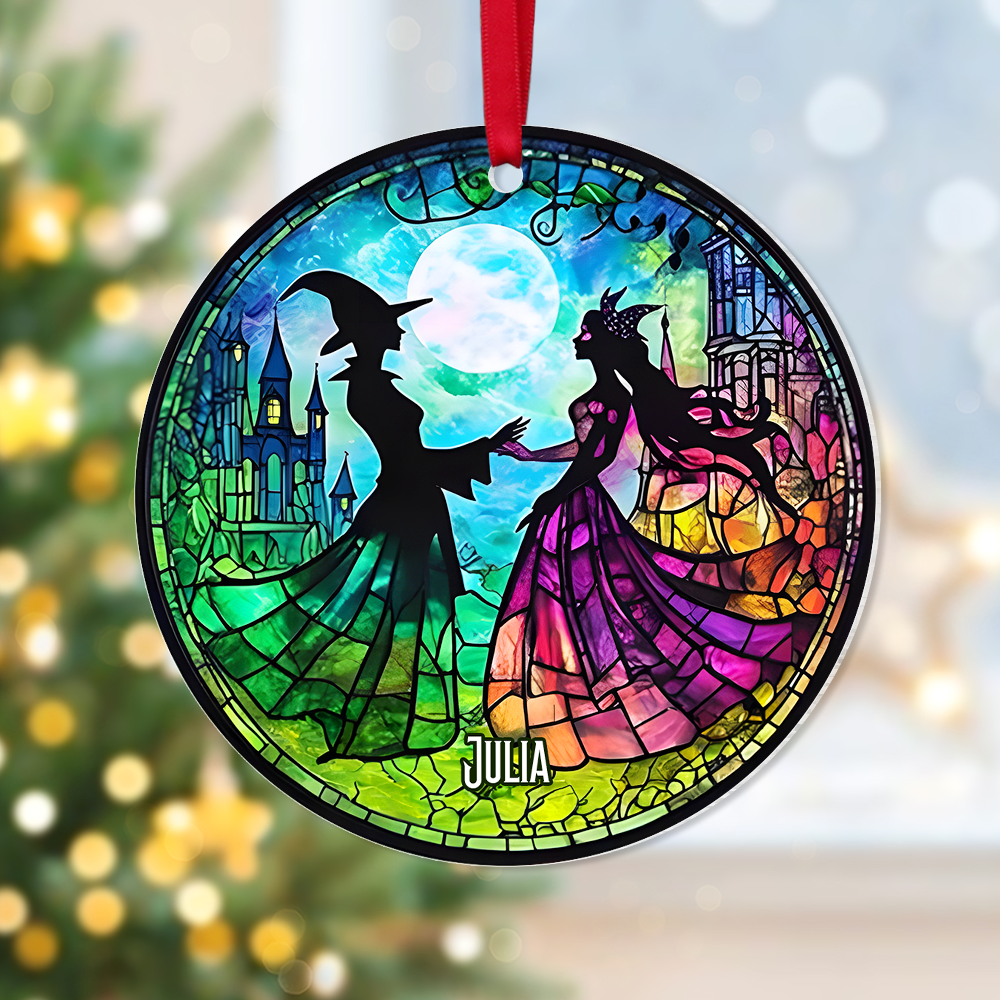 Personalized Christmas Ornament for Best Friends - Witchy Fantasy