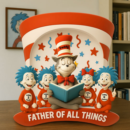 Dad Of Little Treasures - Personalized Acrylic Plaque for Super Dads Shaped Plaques PopCulturePrints