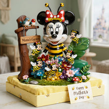 Load image into Gallery viewer, “Buzzing with Love: Personalize Your Busy Bee Mama Garden Acrylic Plaque - Perfect Gift for Mom, Grandma, or Any Special Woman” Shaped Plaques PopCulturePrints
