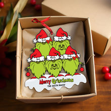 Load image into Gallery viewer, Personalized Grinch Family Christmas Ornament Ornament PopCulturePrints
