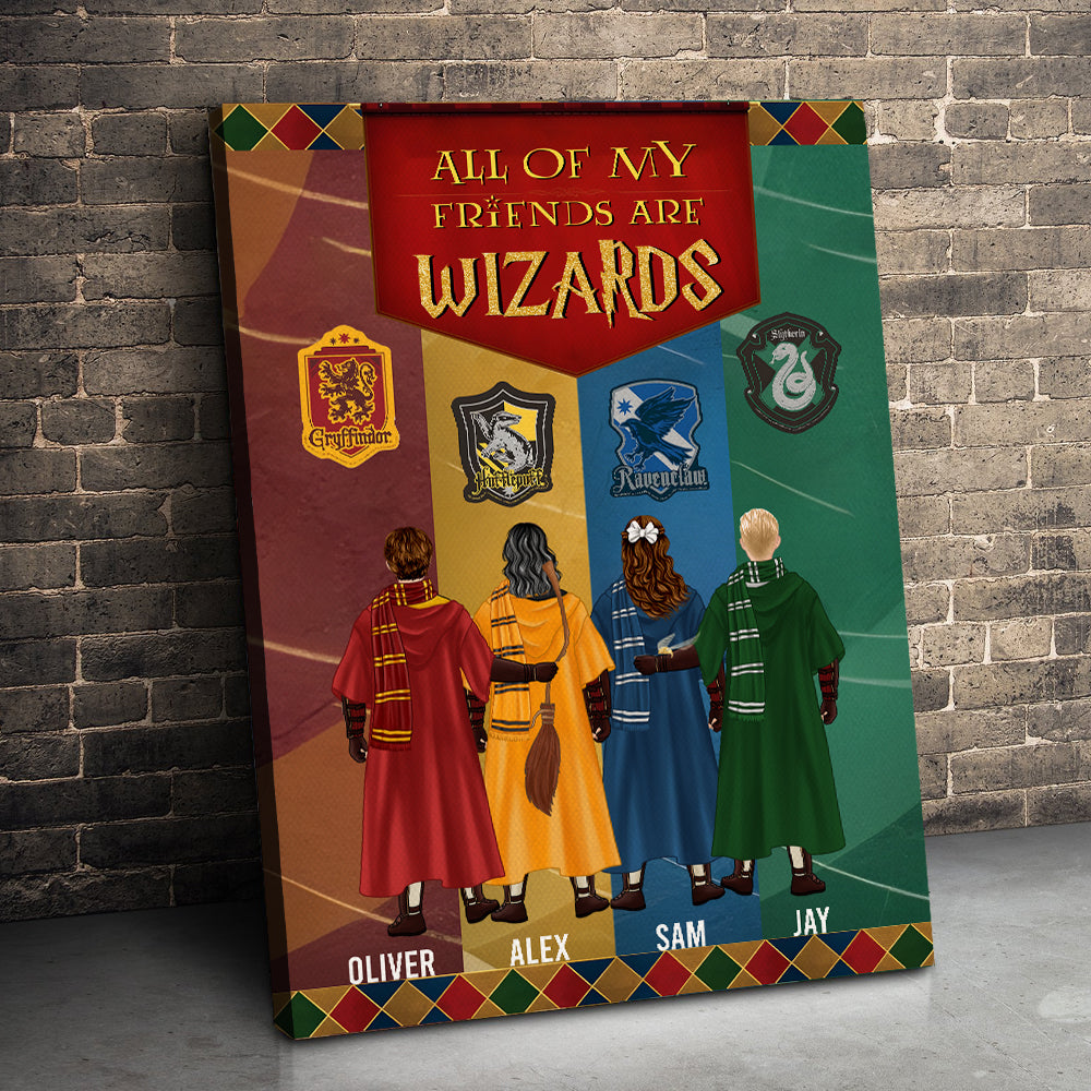 Personalized Wizard Friend Poster - All of My Friends Are Wizards