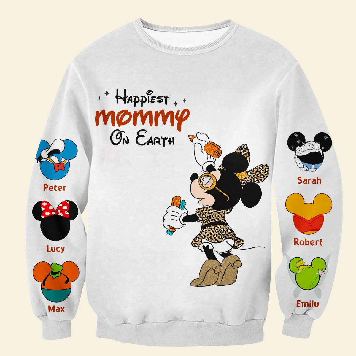 Happiest Mommy On Earth - Personalized 3D Shirt - Gift for Grandma, Mom, and Loved Ones AOP Products PopCulturePrints