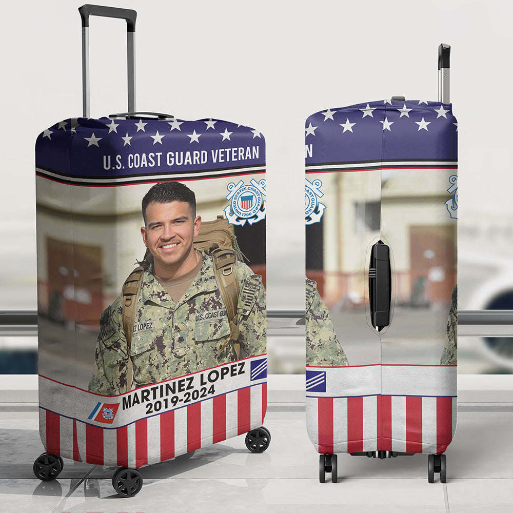 Personalized U.S. Army Veteran Luggage Cover