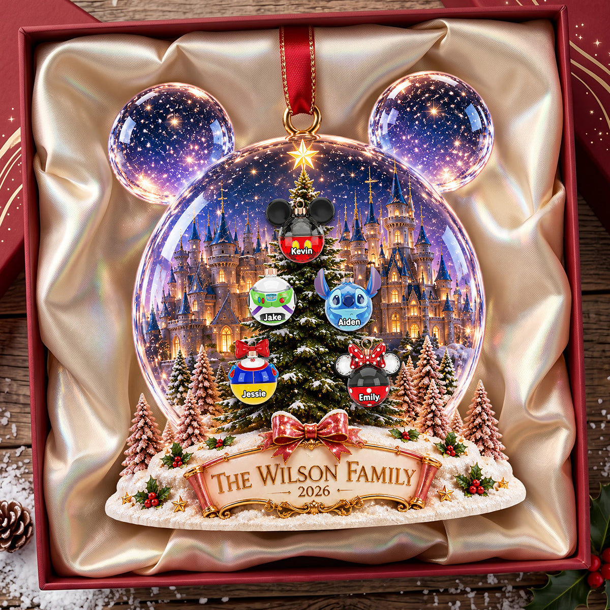 “Create Your Magical Christmas!” - Personalized Bubble Ornament for Families
