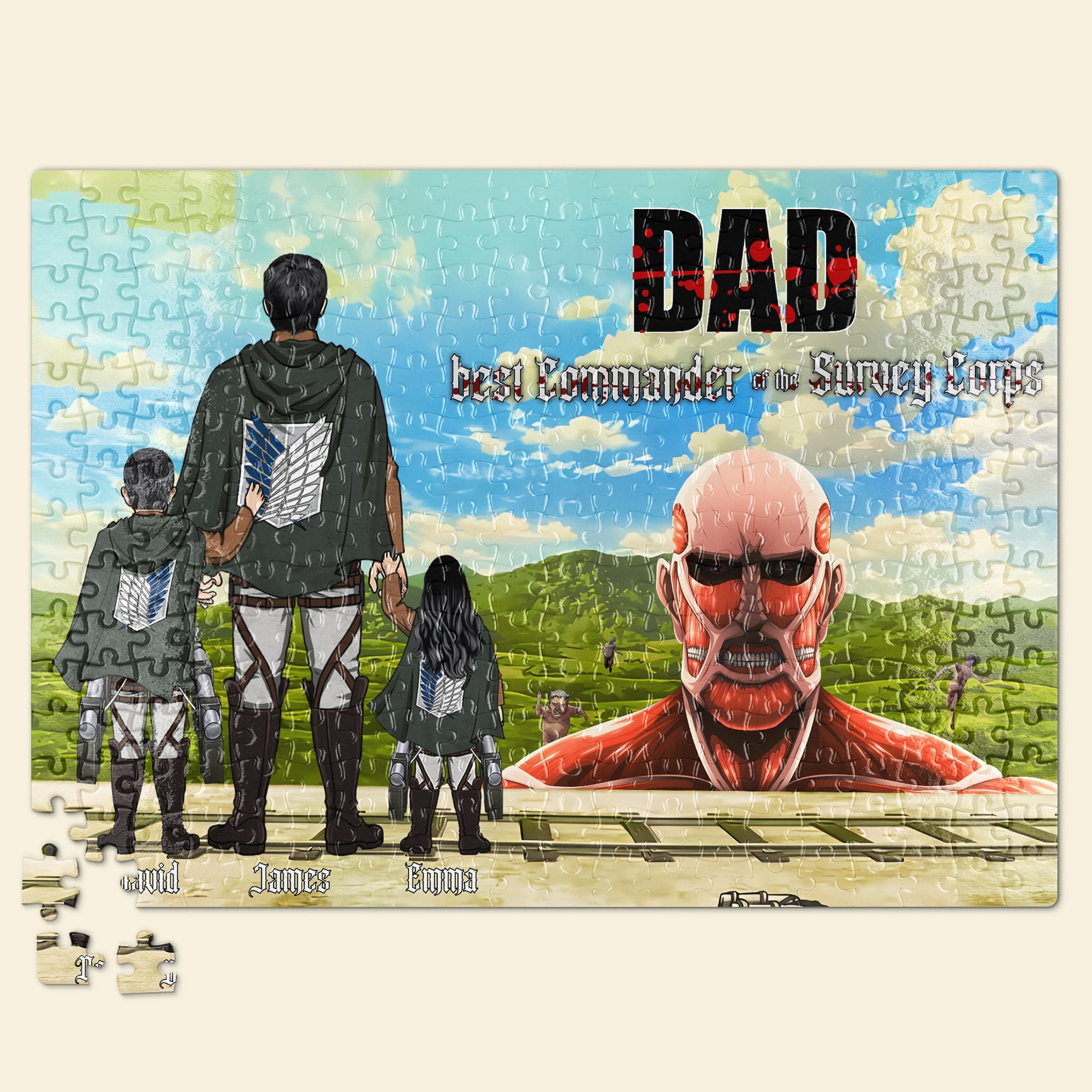 Personalized Father's Day Jigsaw Puzzle - Best Commander Theme Jigsaw Puzzles PopCulturePrints