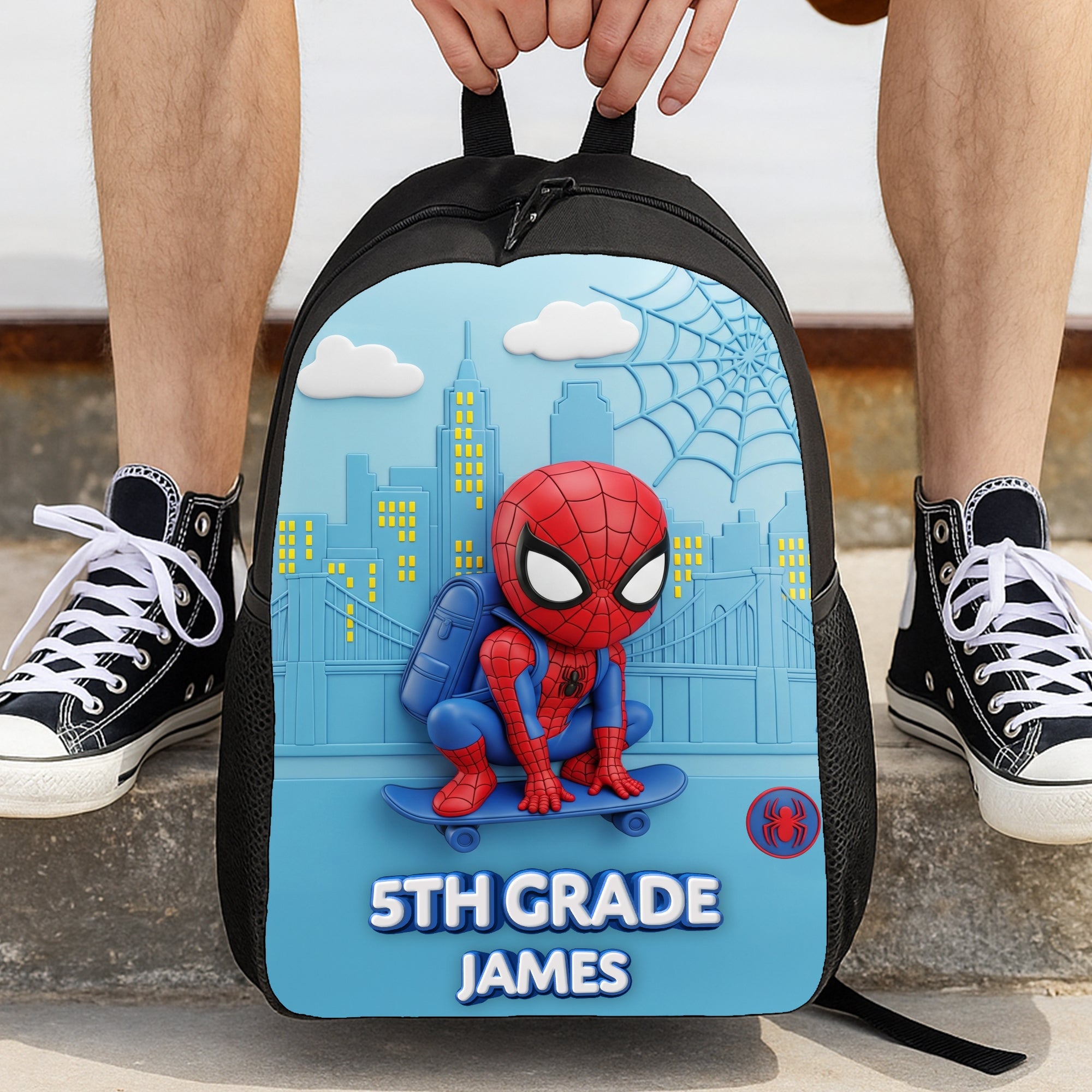 Embrace Adventure with Our Spider-Man Back-to-School Personalized School Bag! Backpack PopCulturePrints