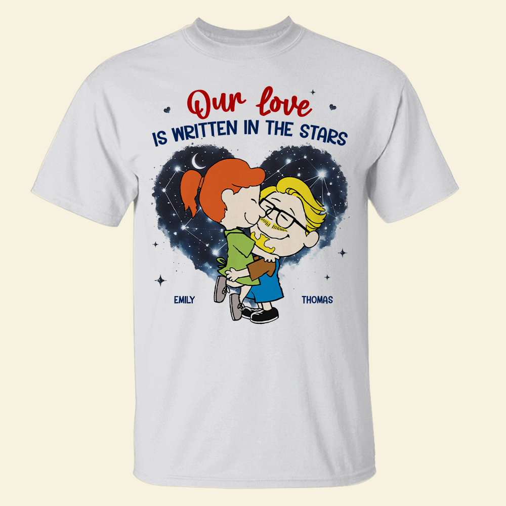 Personalized Couple Sweatshirt - Love is Written in the Stars | Valentine's Day Gifts Shirts PopCulturePrints