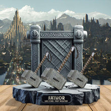 Load image into Gallery viewer, Father Like A Dad Only Mightier - Personalized Acrylic Plaque Gift for Dads Shaped Plaques PopCulturePrints
