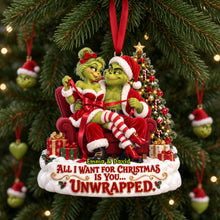 Load image into Gallery viewer, Mischievous Christmas Couple Acrylic Ornament - Personalized Holiday Gift for Couples
