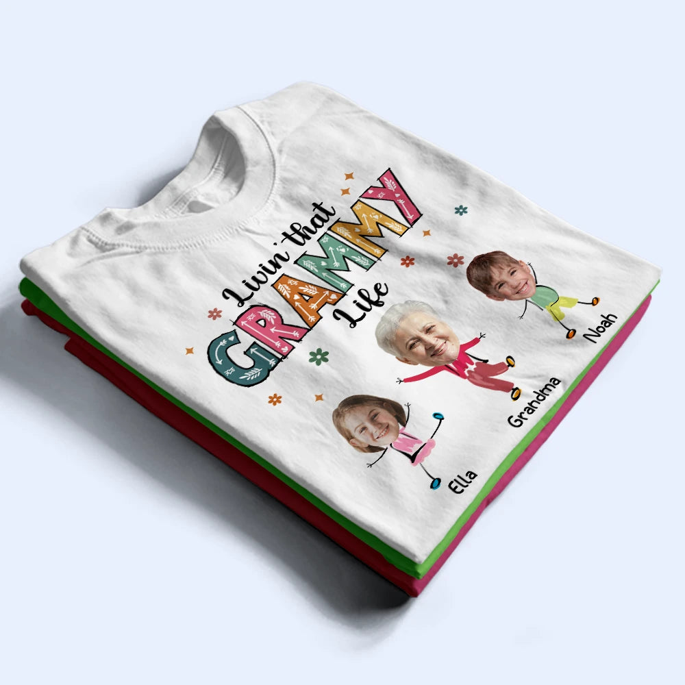 Livin' That Grandma Life - Custom Personalized T-Shirt for Grandmothers & Moms T-shirt PopCulturePrints